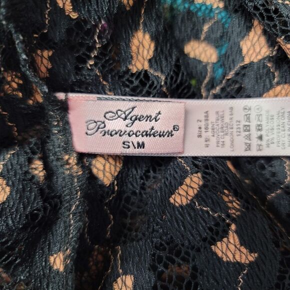 Agent provocateur black cheetah lace mini robe - Picture 4 of 7